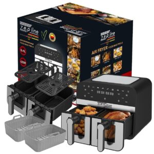 Аерофритюрниця двокамерна 4200Вт 6L+6L Zepline ZP-0218 з силіконовими формами