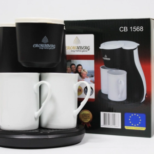 Побутова крапельна кавоварка Crownberg CB-1568 600 Вт із двома чашками Чорна