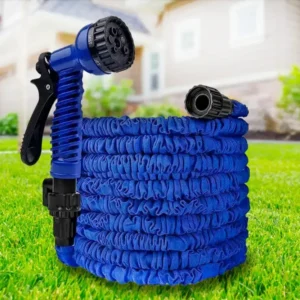 Поливальний садовий шланг що розтягується V-HOSE PRO 120 метрів з розпилювачем Синій