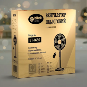 Вентилятор підлоговий BITEK 18" (46см) 120Вт 5 пласт. лоп. BT-1650