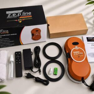 Автоматичний робот для миття вікон з пультом 90 ВТ Zepline ZP-00375 Оранж